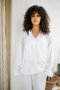 Sea Ruffle Blouse - White