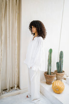 Sea Ruffle Blouse - White