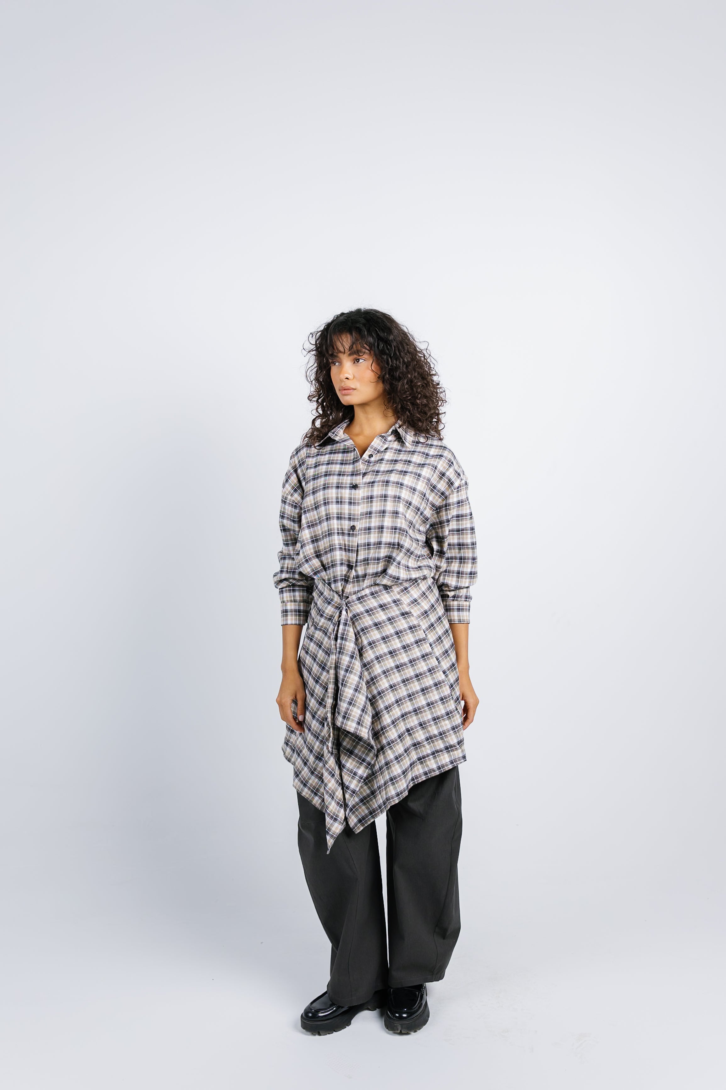 The Checkered Top - Yellow