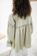 Sea Ruffle Blouse - Pistachio