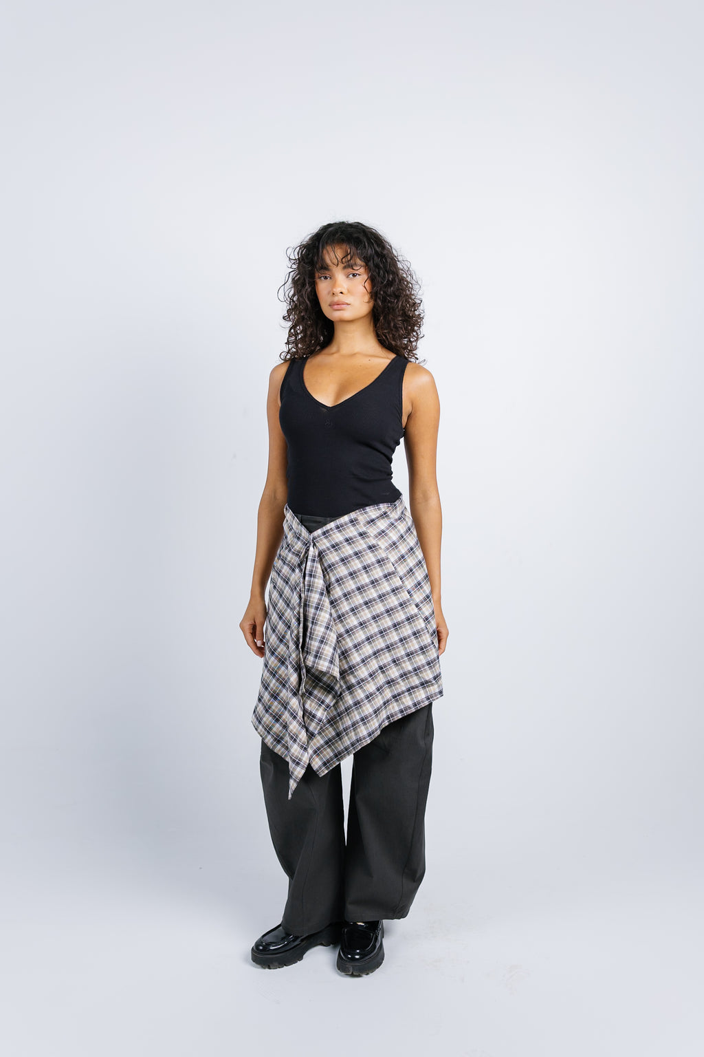 The Checkered Top - Yellow