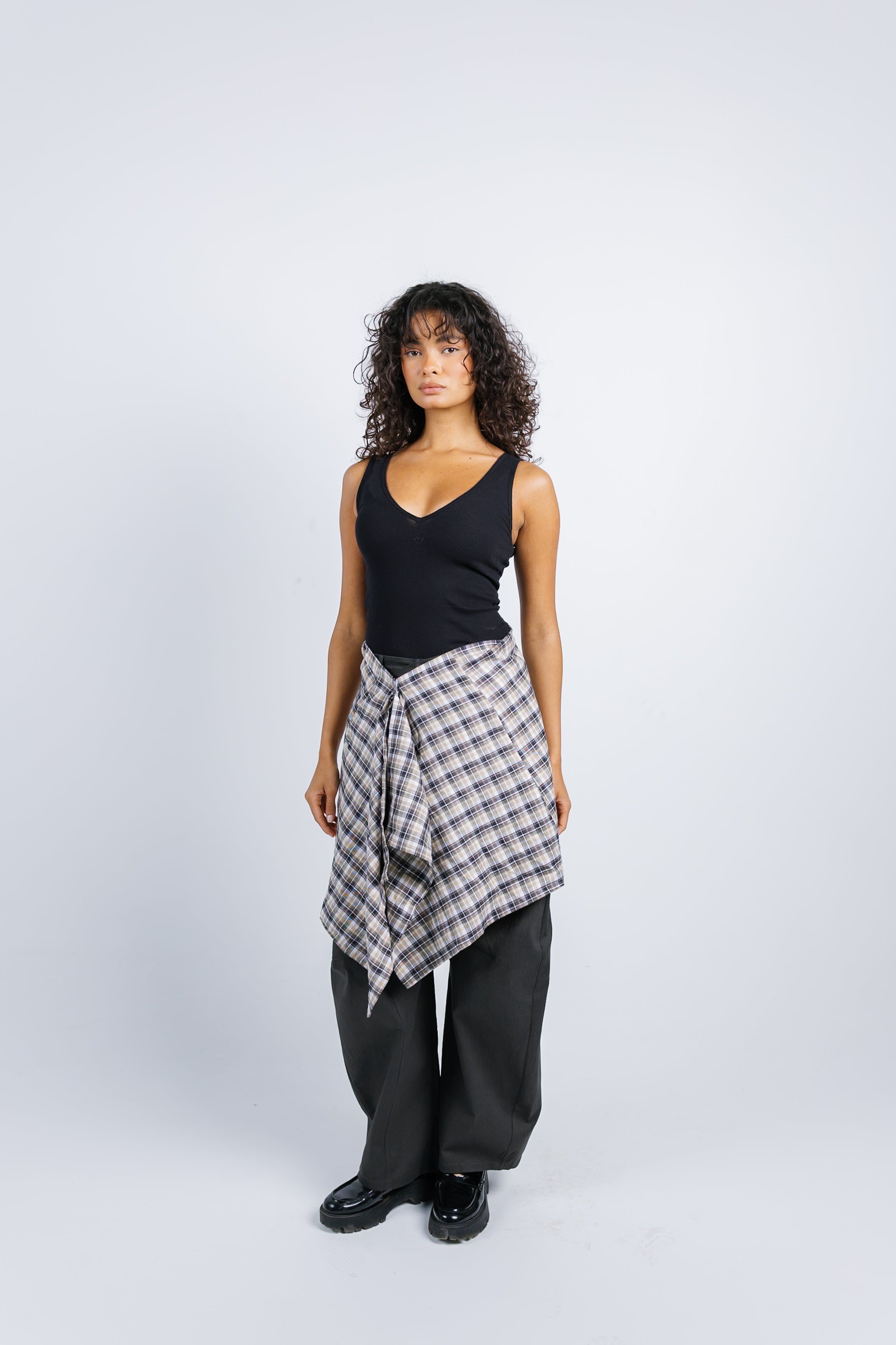 The Checkered Top - Yellow