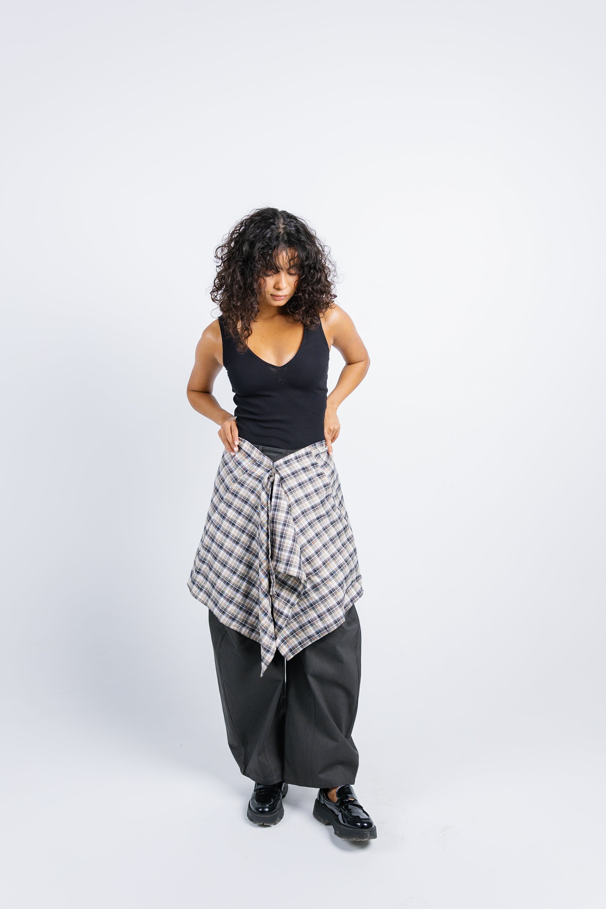 The Checkered Top - Yellow