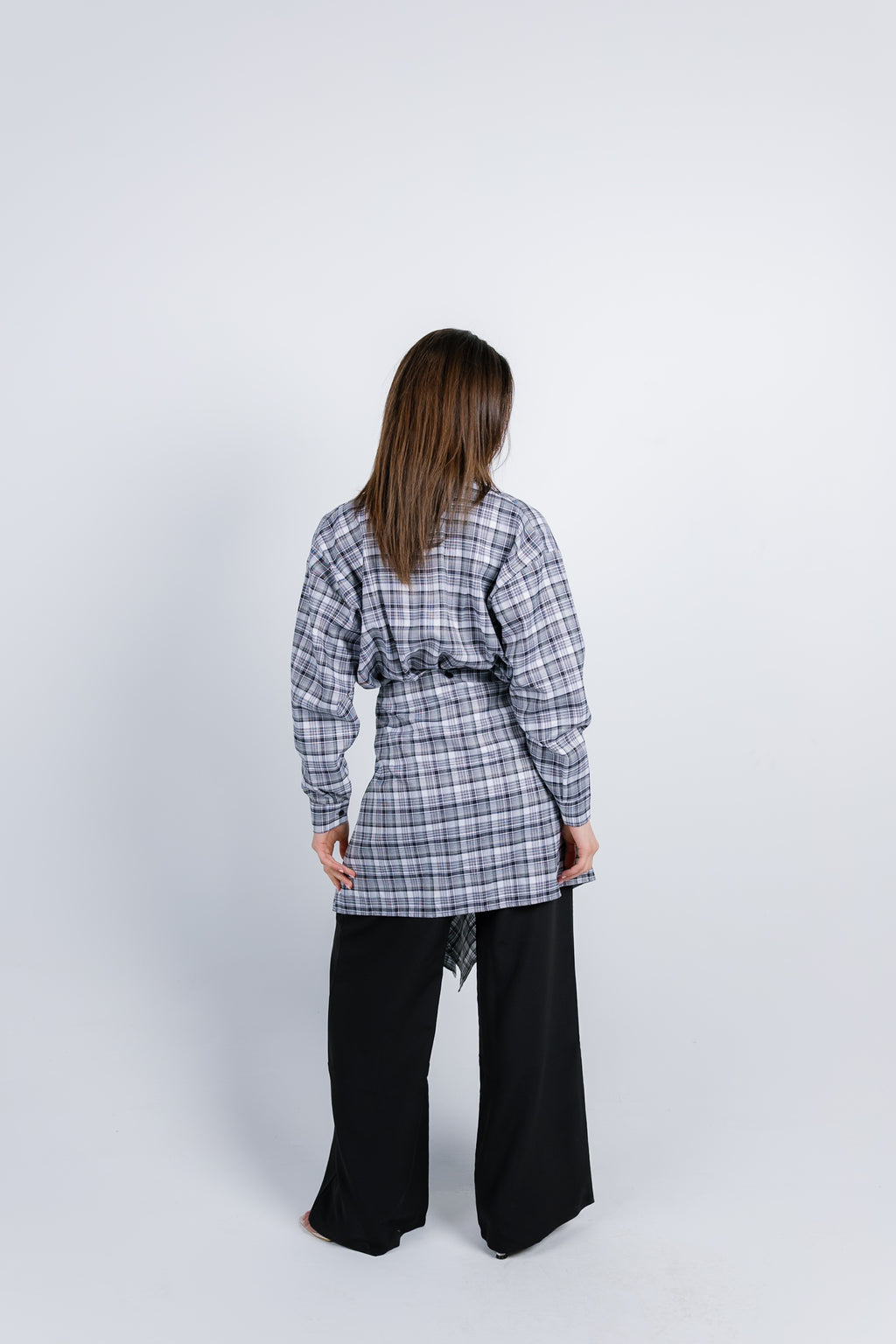 The Checkered Top - Black