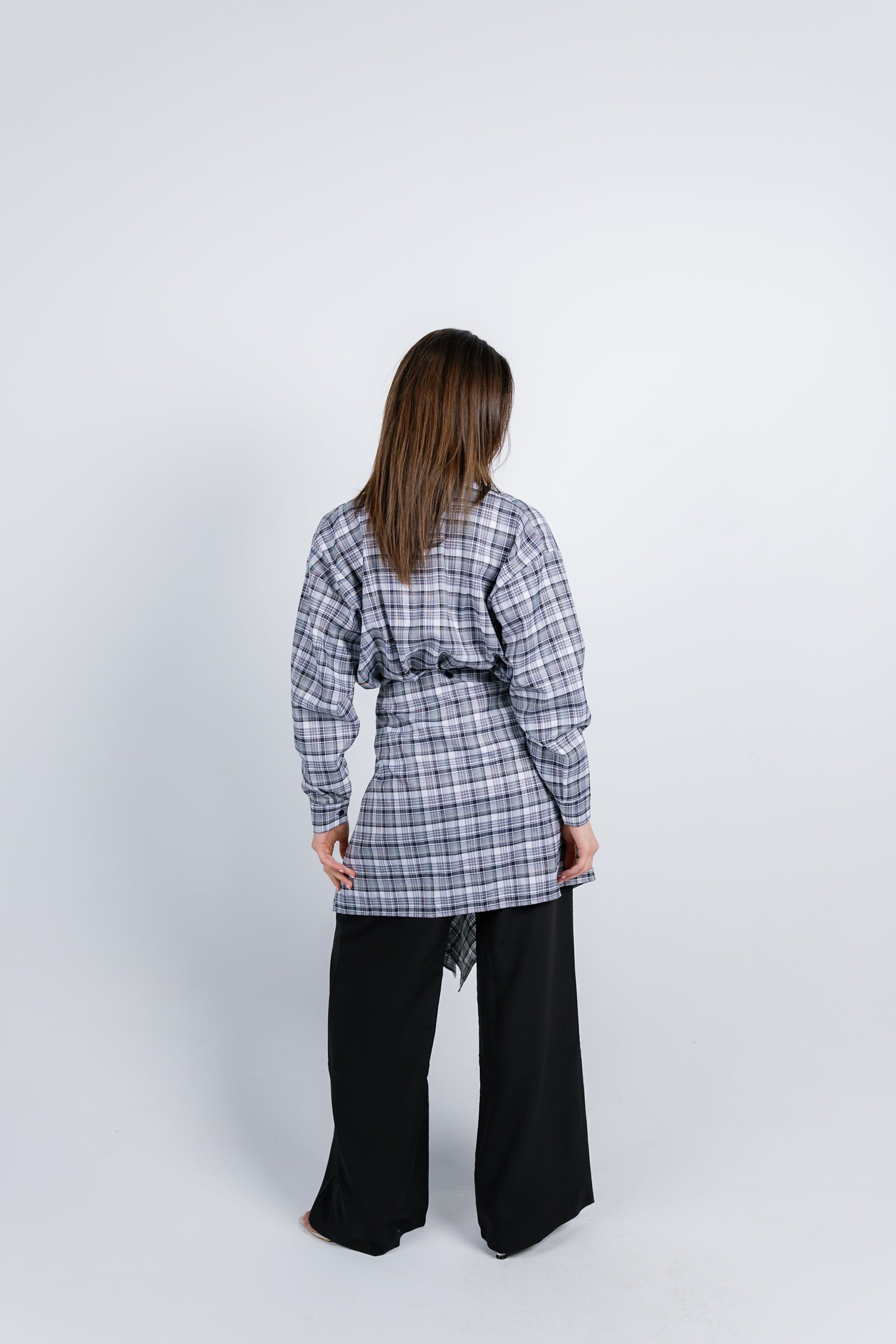 The Checkered Top - Black