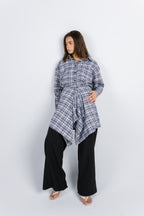 The Checkered Top - Black