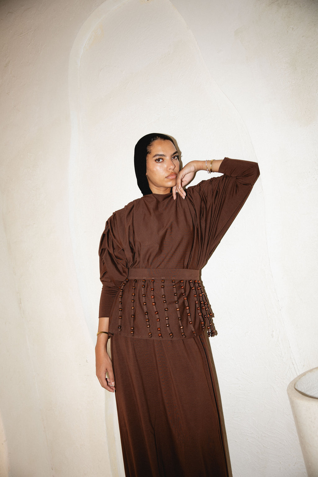 Diva Skirt Set - Brown