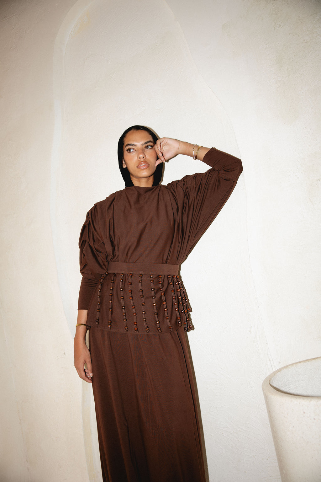 Diva Skirt Set - Brown