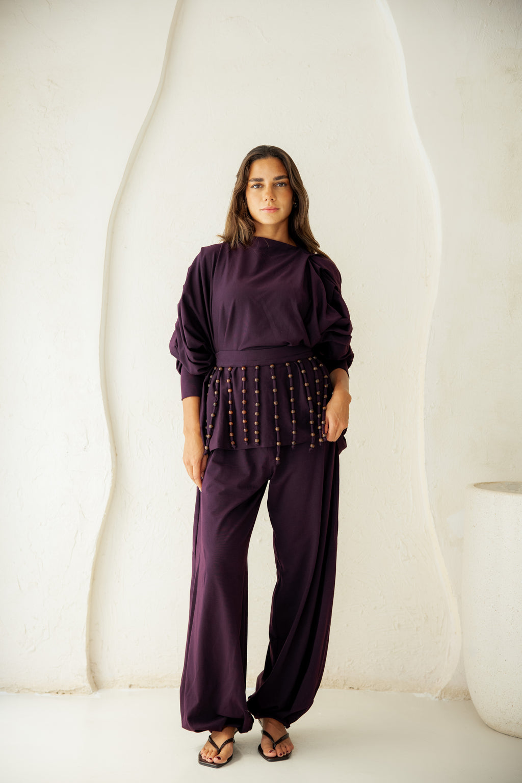 Diva Pants Set -Plum