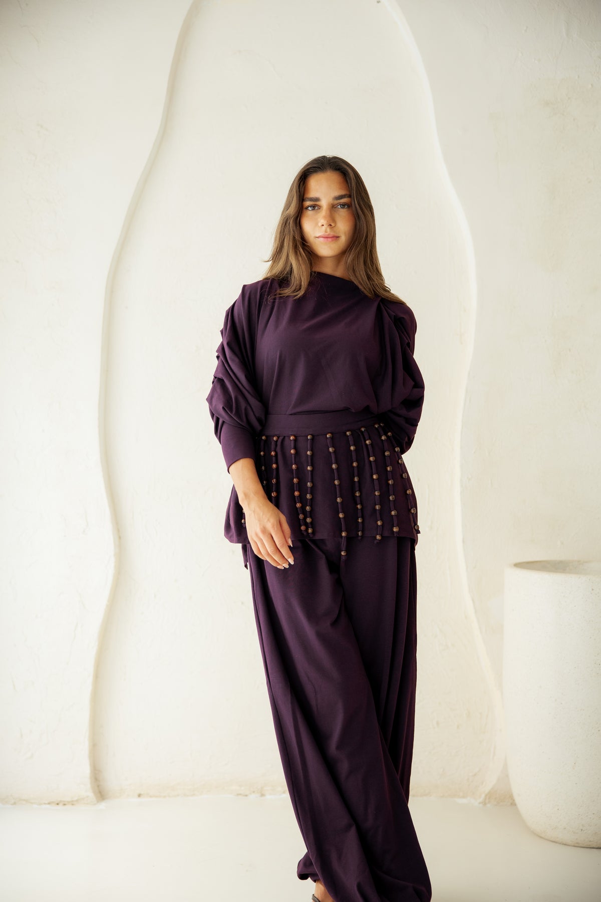 Diva Pants Set -Plum