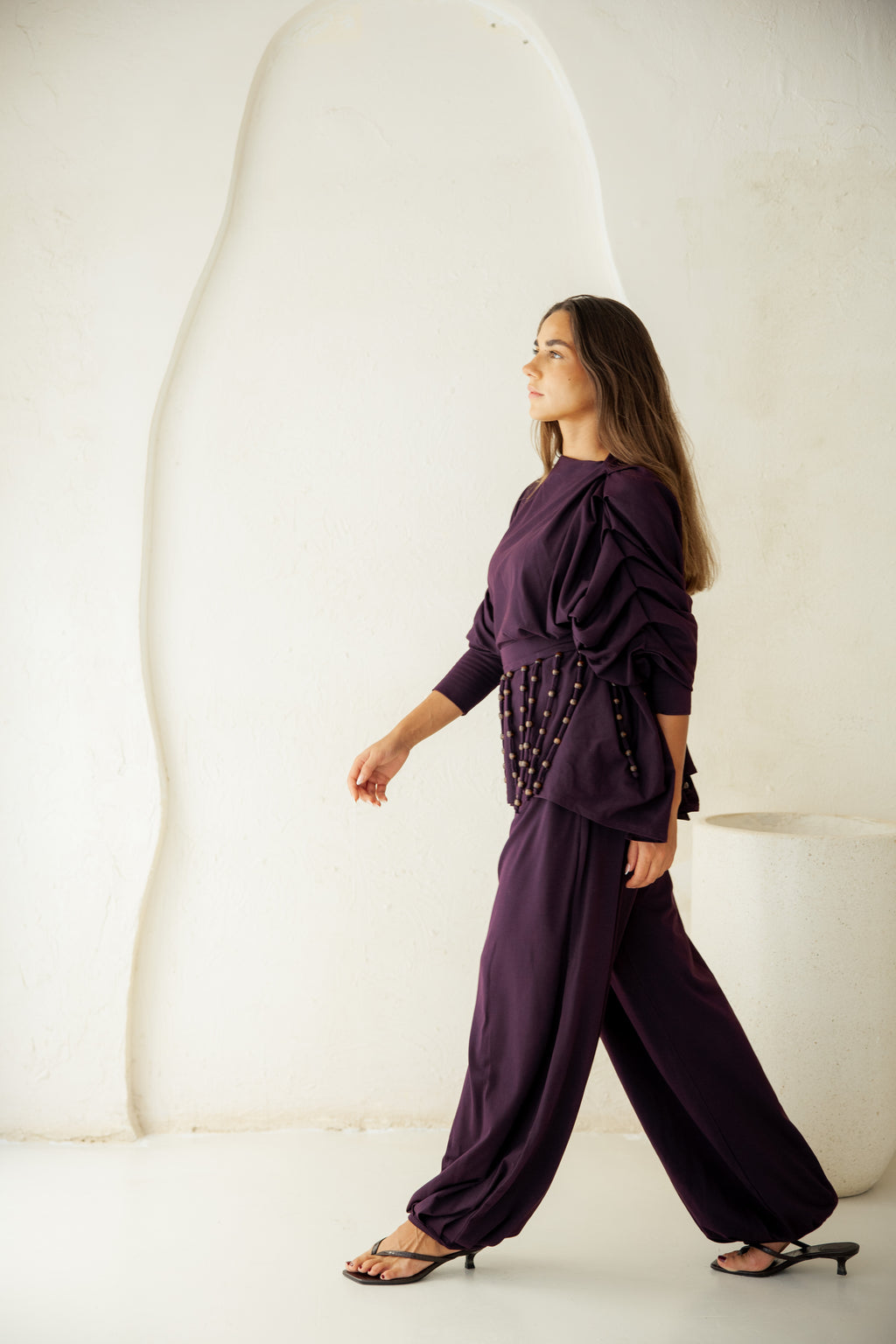 Diva Pants Set -Plum