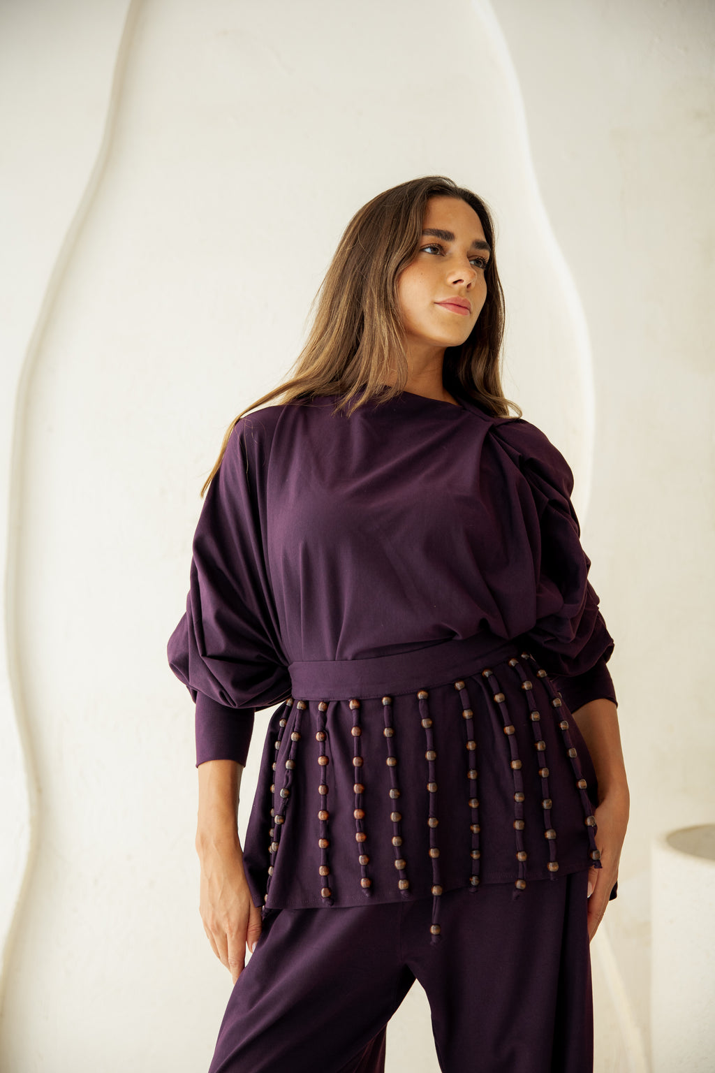 Diva Pants Set -Plum