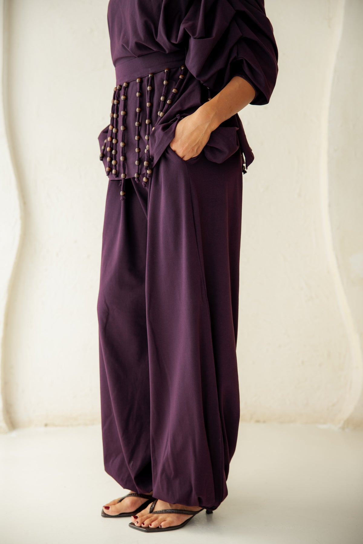 Diva Pants Set -Plum