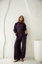 Diva Pants Set -Plum