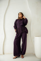 Diva Pants Set -Plum