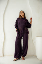 Diva Pants Set -Plum