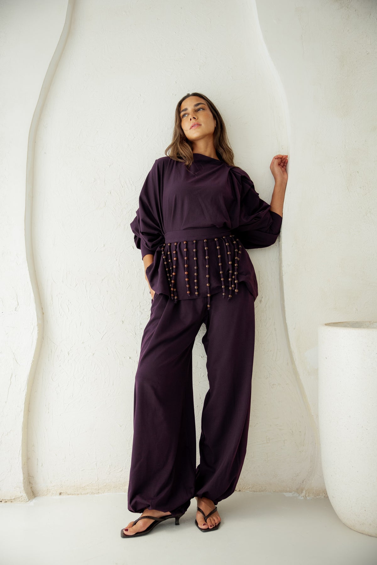 Diva Pants Set -Plum