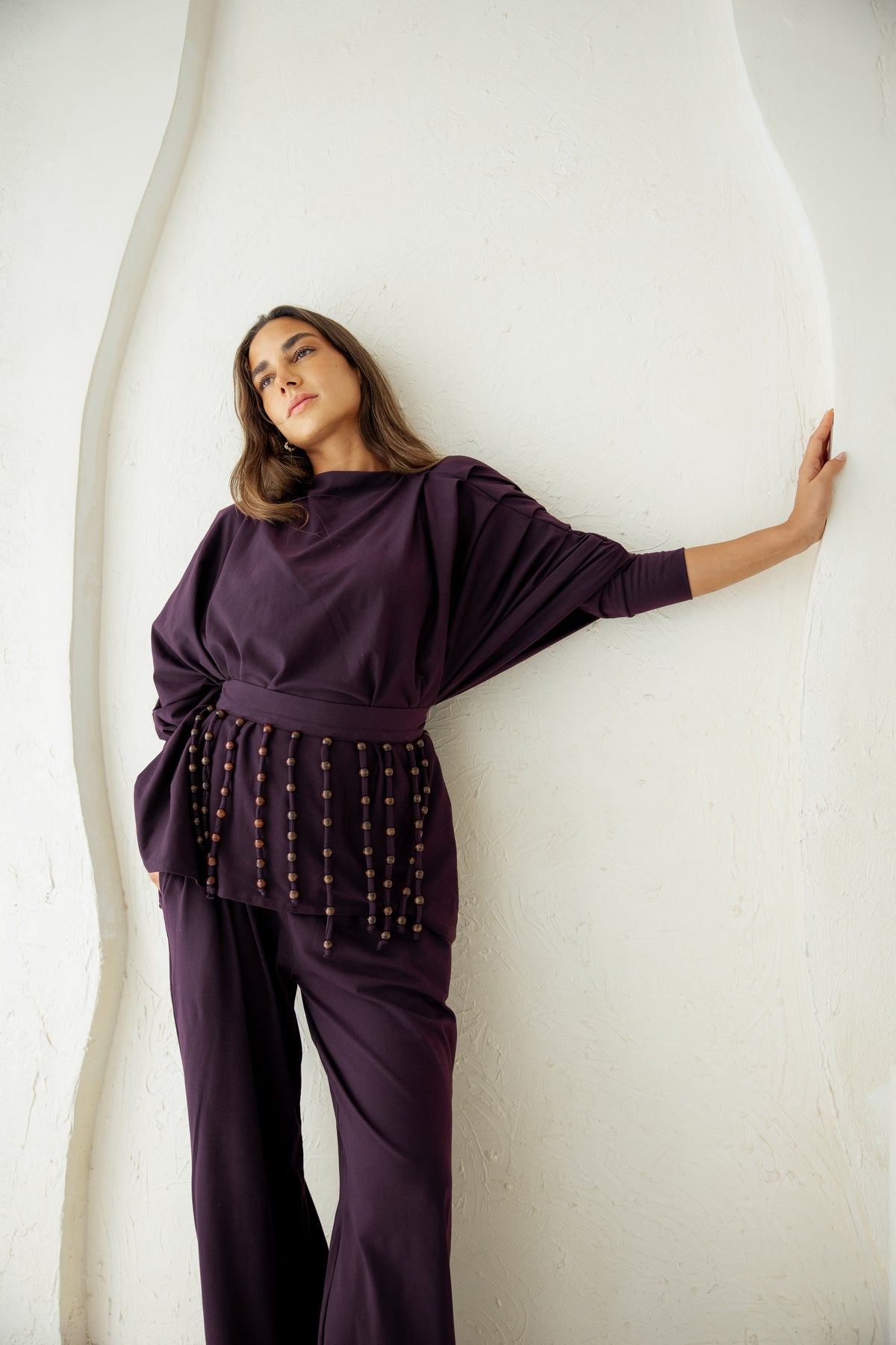 Diva Pants Set -Plum