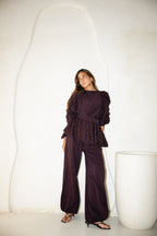 Diva Pants Set -Plum