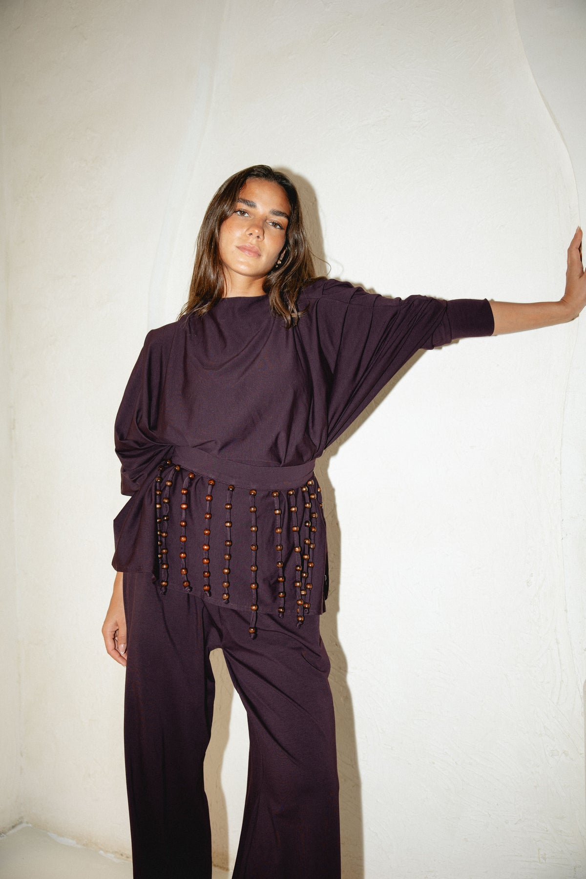 Diva Pants Set -Plum