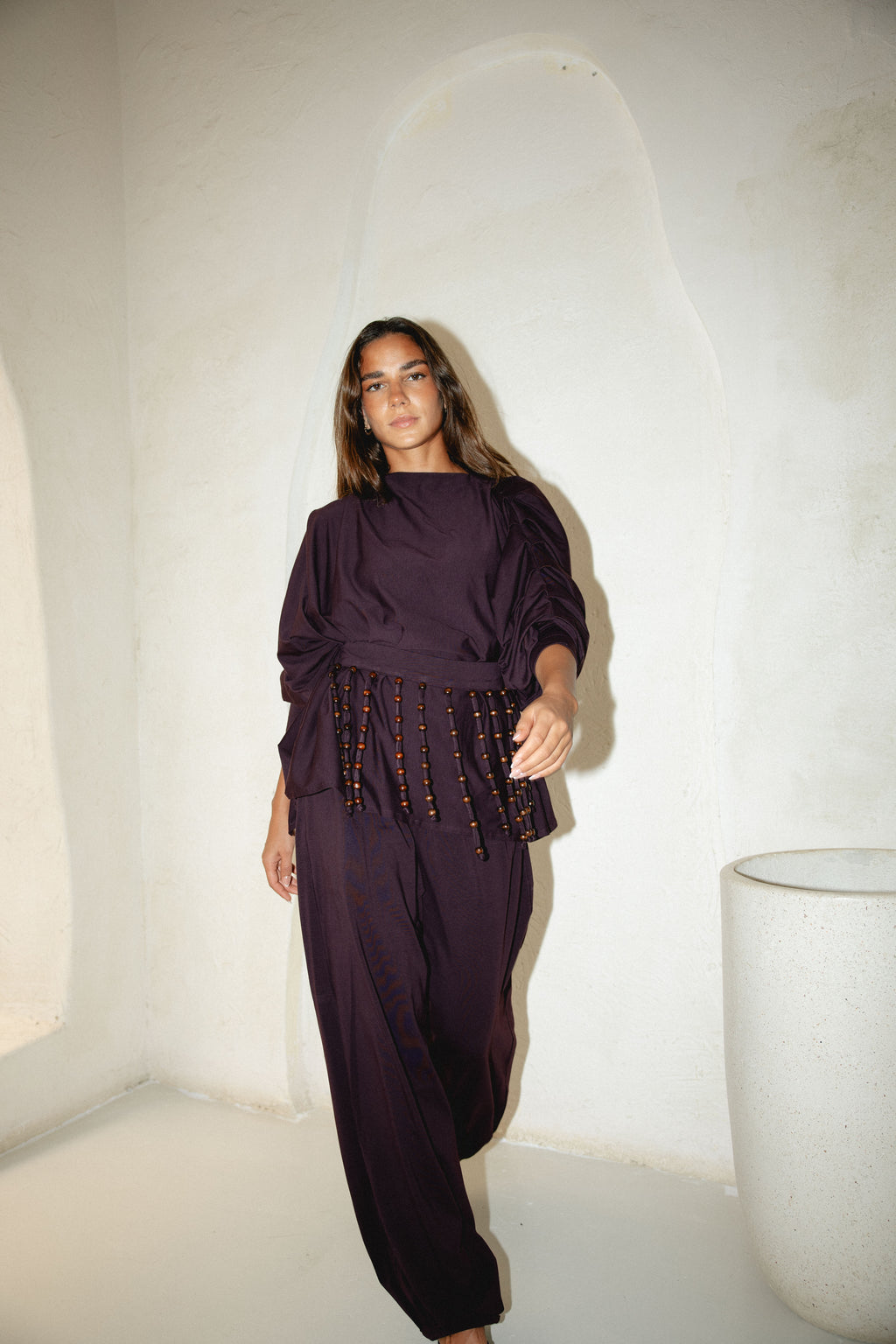 Diva Pants Set -Plum