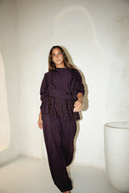 Diva Pants Set -Plum