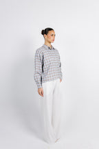 The Checkered Top - Brown