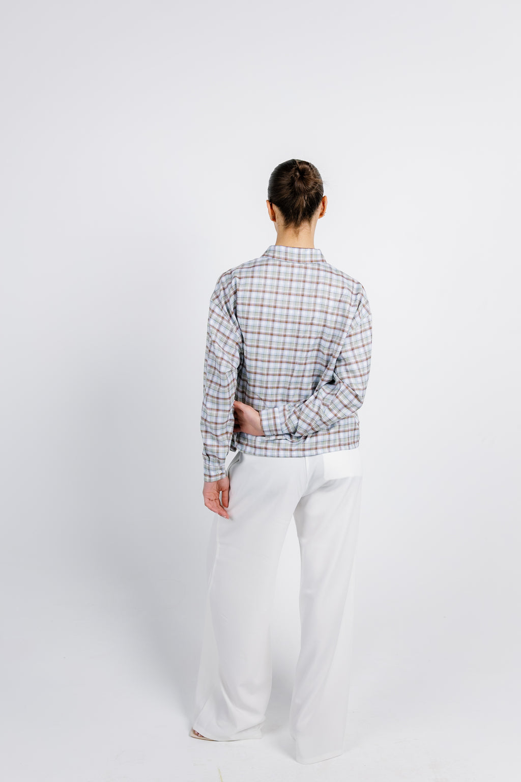 The Checkered Top - Brown