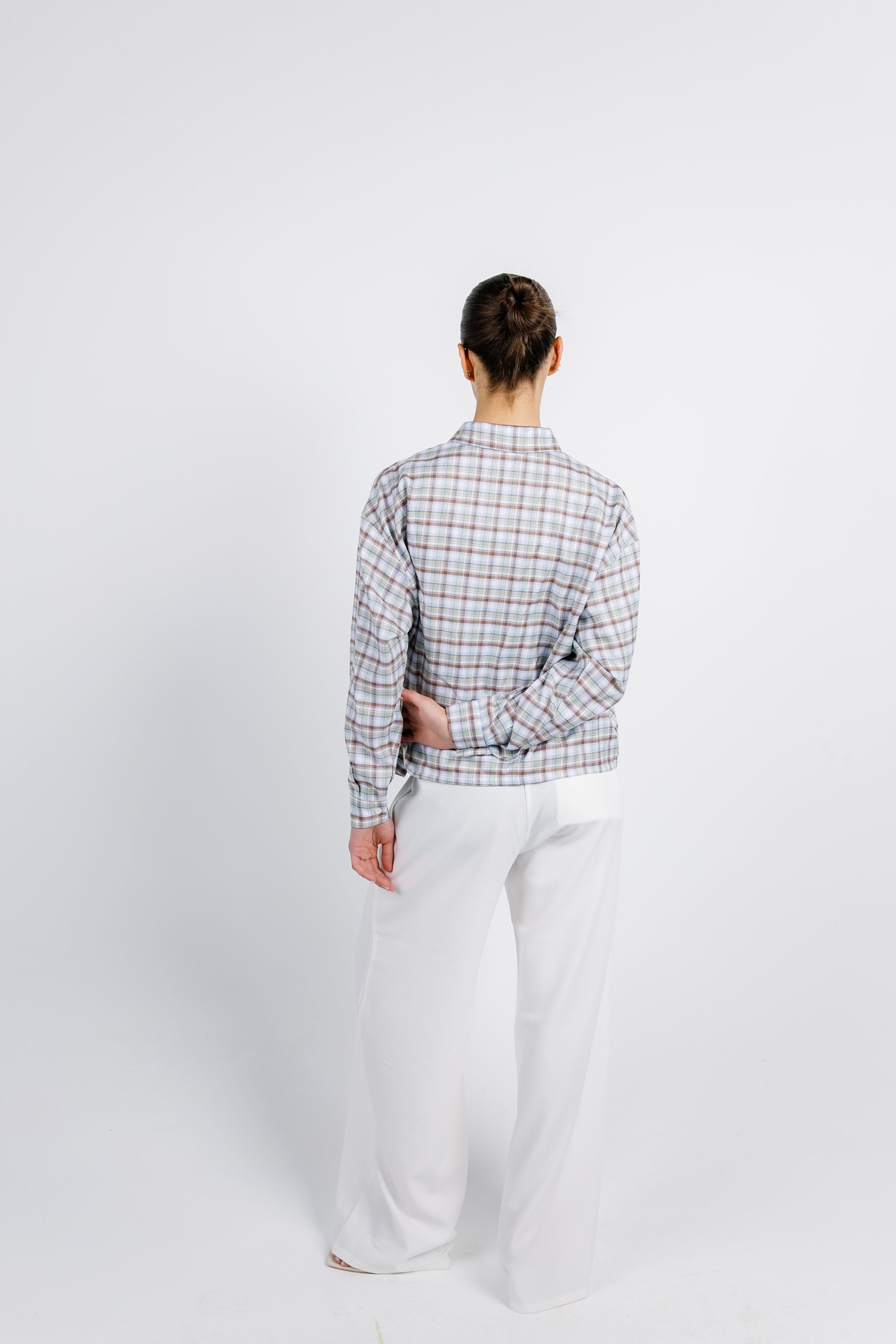 The Checkered Top - Brown
