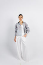The Checkered Top - Brown