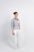 The Checkered Top - Brown