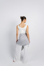 The Checkered Top - Brown