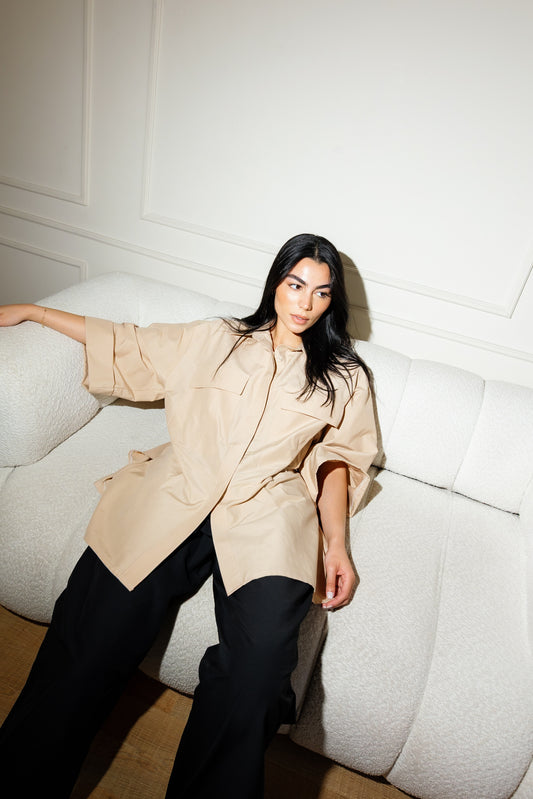 The Divide Shirt - Beige