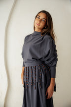 Diva Skirt Set - Gray