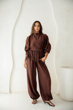 Diva Pants Set -Brown