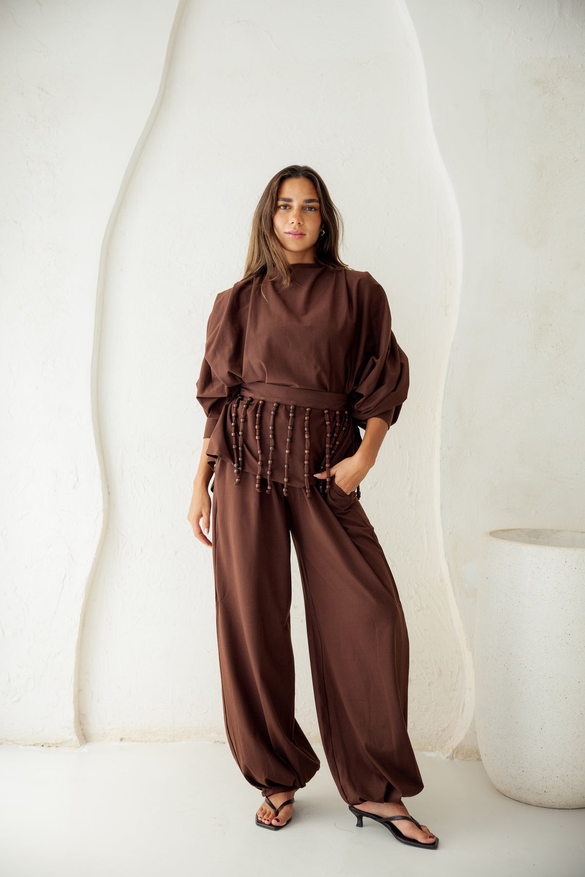 Diva Pants Set -Brown