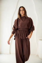 Diva Pants Set -Brown