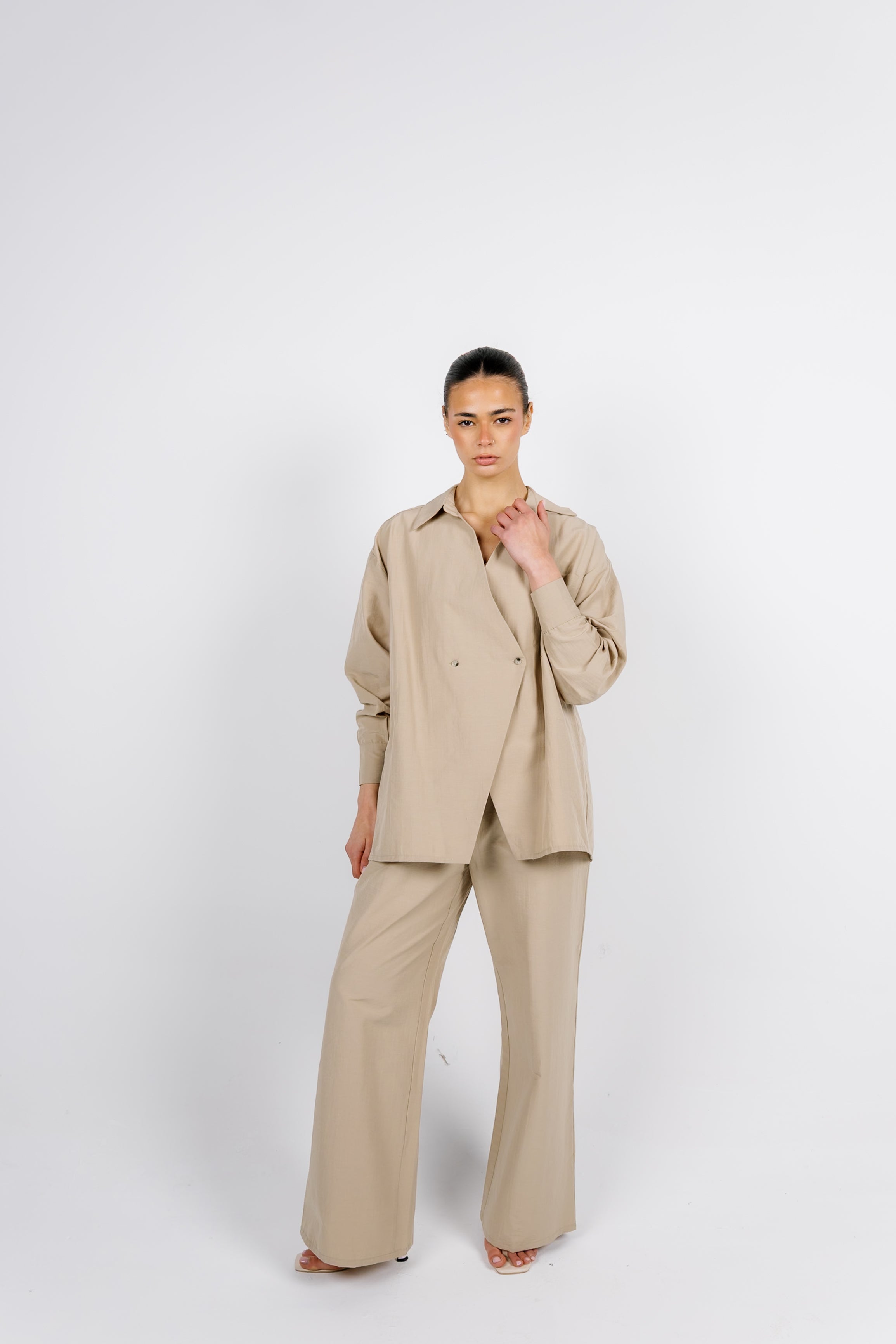 The Button Set - Beige