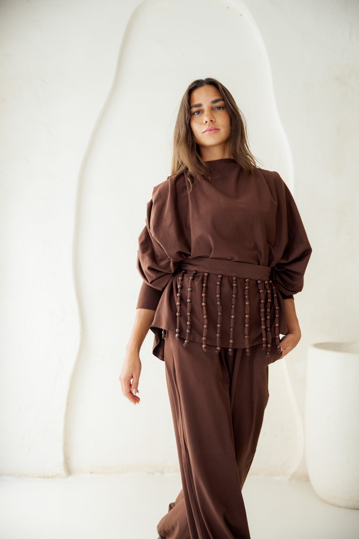 Diva Pants Set -Brown