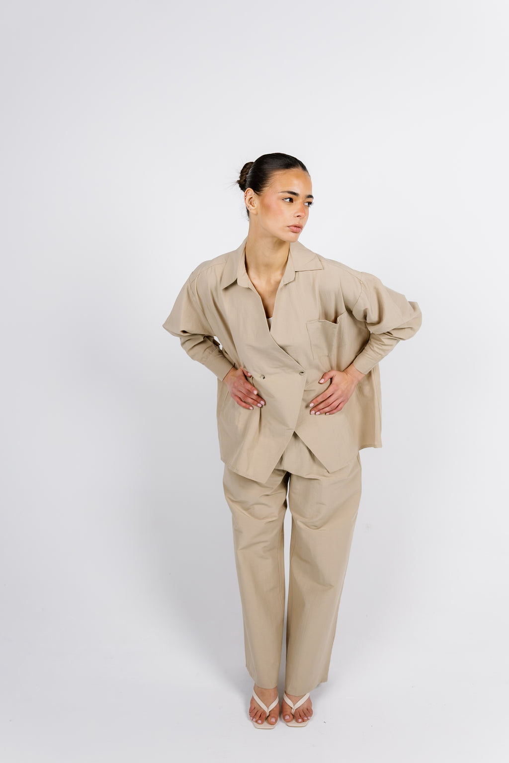 The Button Set - Beige