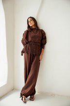 Diva Pants Set -Brown