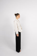Offset Balloon Jacket - Cream