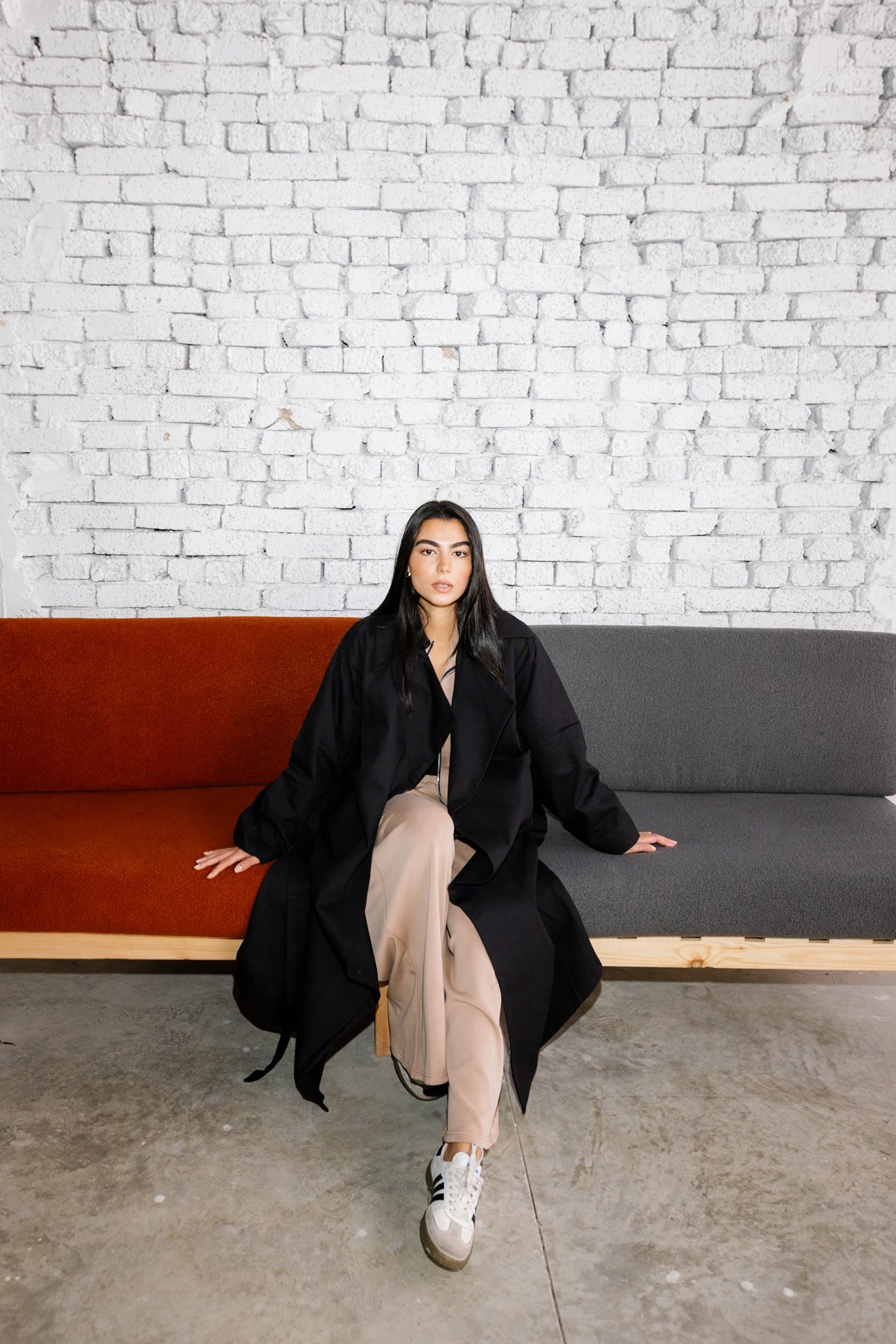 Flowing Trench Coat - Black