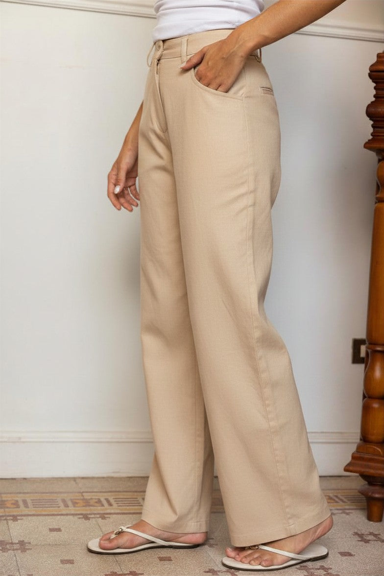 Écru Pants - Beige